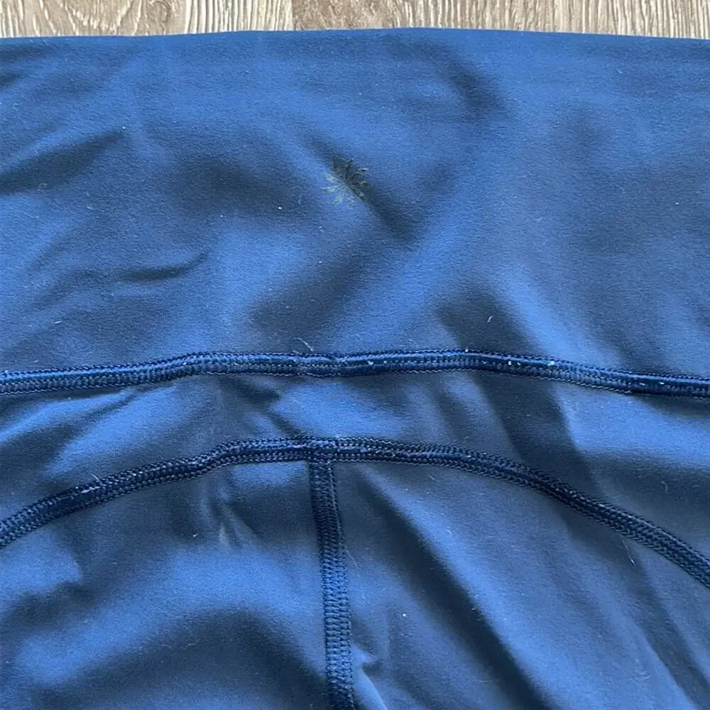 Athleta Up For‎ Anything 7/8 Tights Navy Blue Size Small | Pockets & Drawstring